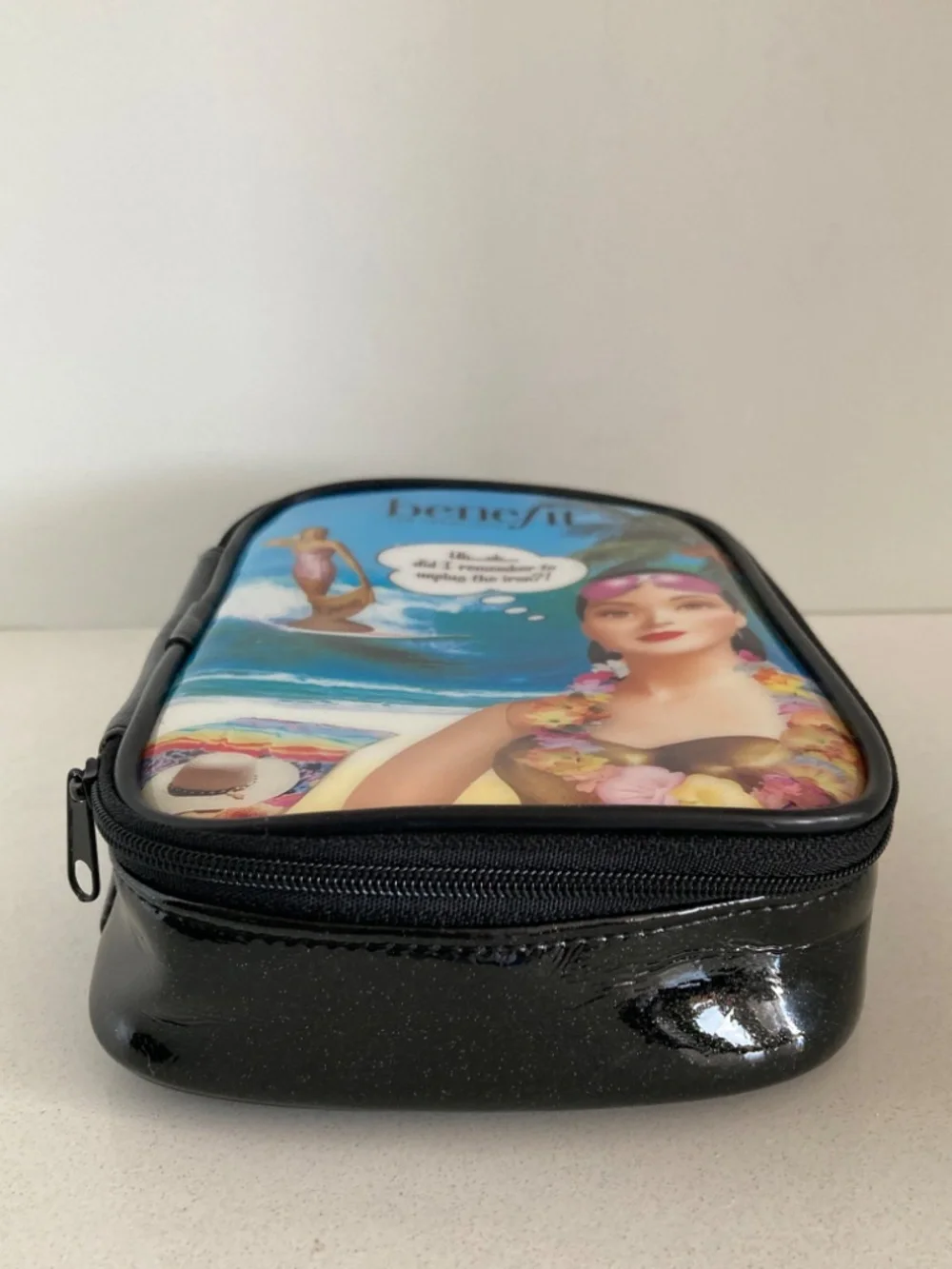 Benefit Cosmetics Makeup Bag Did I Remember to Unplug the Iron?! Retro Zippered